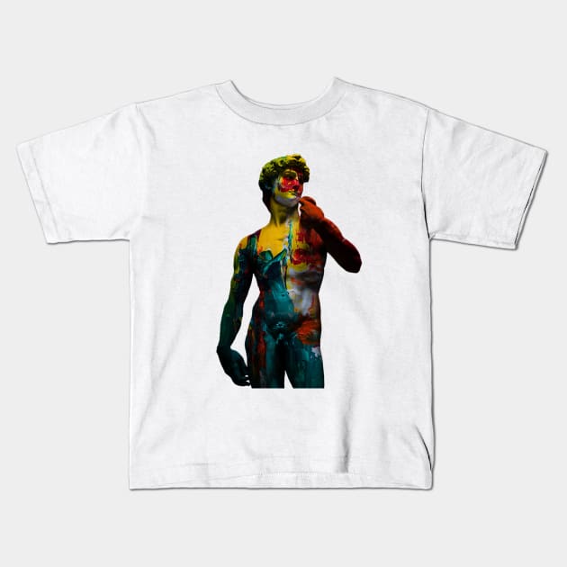 Colorful David Kids T-Shirt by PlanetWhatIf